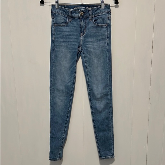 American Eagle Outfitters Blue Jegging Jeans with Stretch - Picture 1 of 5